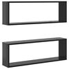 vidaXL Wandschap kubus 2 st 80x15x26,5 cm bewerkt hout hoogglans grijs