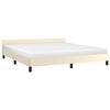 vidaXL Bedframe met hoofdeinde zonder matras 180x200 cm cr&egrave;mekleurig