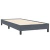 vidaXL Boxspring zonder matras fluweel donkergrijs 100x220 cm