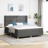 vidaXL Boxspring bed met matras Grijs 180 x 200 cm Stof