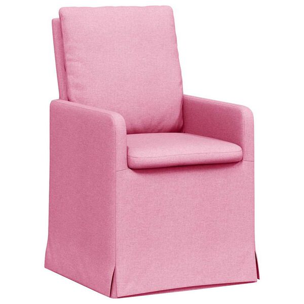 vidaXL Eetstoelen 2 pcs Roze 57 x 67 x 98 cm Stof