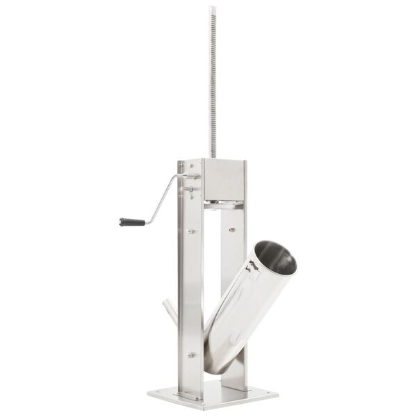 vidaXL Worstenvuller handmatig 7 L roestvrij staal zilverkleurig