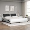 vidaXL Bedframe zonder matras "Zadar" kunstleer wit en zwart 200x200 cm