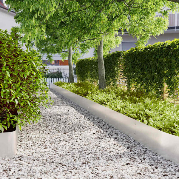 vidaXL Gazonranden 10 st 25x103 cm roestvrij staal