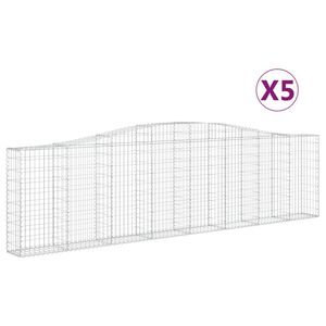 vidaXL Schanskorven 5 st gewelfd 400x30x100/120 cm ijzer