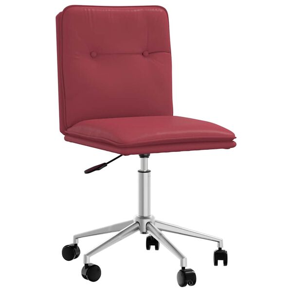 vidaXL Eetkamerstoel kunstleer wijnrood