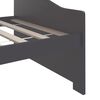 vidaXL Bedbank 3-zits massief grenenhout donkergrijs 90x200 cm