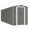 vidaXL Tuinschuur 192x606x223 cm gegalvaniseerd staal lichtgrijs