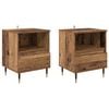 vidaXL Nachtkastje 2 st Oudhout 40 x 35 x 50 cm Bewerkt hout