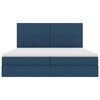 vidaXL Opbergbed met LED met matras Blauw 200 x 200 cm Polyester