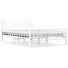 vidaXL Bedframe metaal wit 140x200 cm