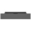 vidaXL Bedframe met 4 lades massief grenenhout donkergrijs 200x200 cm