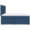 vidaXL Boxspring met matras stof blauw 200x200 cm