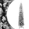 vidaXL Kunstkerstboom met sneeuw smal 240 cm PVC groen