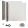 vidaXL Lichtschachtdeksel met clips 2 st 70 x 190 cm RVS 201 zilver