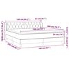 vidaXL Boxspring met matras fluweel donkerblauw 160x200 cm