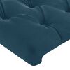 vidaXL Hoofdbord met randen 93x16x78/88 cm fluweel donkerblauw