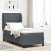 vidaXL Boxspringbed met matras Donkergrijs 190 x 90 cm Polyester