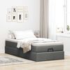 vidaXL Ottoman bed met matras 80x200cm stof donkergrijs