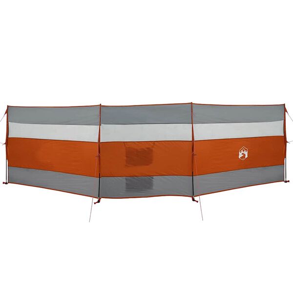vidaXL Windscherm camping waterdicht 508x130 cm grijs en oranje