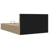 vidaXL Bedframe met opslag en LED kunstleer cappuccino 140x200 cm