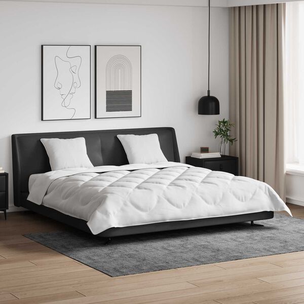 vidaXL Dekbed met kussen 3 pcs Wit Microvezel