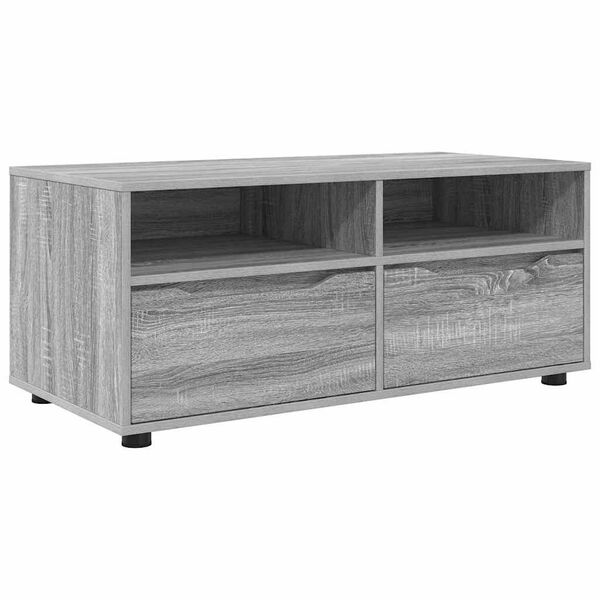 vidaXL TV-kast met lade Grijs Sonoma 100 x 48 x 43 cm Bewerkt hout