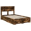 vidaXL Bedframe met lade met hoofdeinde met opslag Bewerkt hout