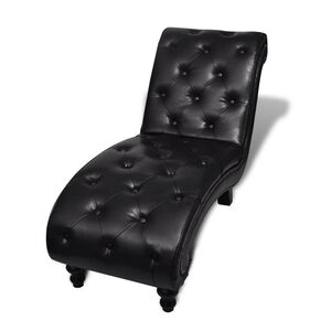vidaXL Chaise longue kunstleer bruin