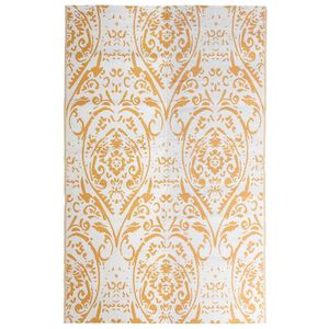 vidaXL Buitenkleed ARAKIL 190x290 cm PP oranje en wit