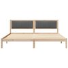 vidaXL Bedframe Donkergrijs 200 x 200 cm Massief grenenhout