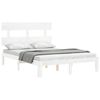 vidaXL Bedframe zonder matras massief grenenhout wit 120x200 cm