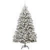 vidaXL Kunstkerstboom met 300 LED Groen en Wit 240 cm PVC en Metaal