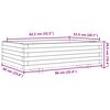 vidaXL Plantenbak 90x60x26,5 cm massief grenenhout
