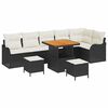 vidaXL Tuinbankenset 9 st Zwart poly rattan