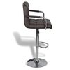 vidaXL Barstoelen 2 st kunstleer bruin