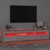 vidaXL Tv-meubel met LED-verlichting 195x35x40 cm betongrijs