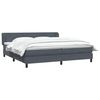 vidaXL Boxspringbed met matrassen 180x220 cm fluweel donkergrijs