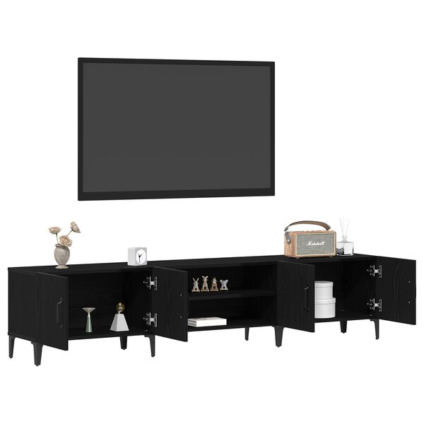 vidaXL TV-kast Zwart Eiken 180 x 31,5 x 40 cm Bewerkt hout