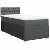 vidaXL Boxspring met matras stof donkergrijs 90x200 cm