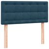 vidaXL Boxspring met matras fluweel donkerblauw 80x220 cm