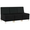 vidaXL Modulaire Bankeenheid Armlos 3 pcs Zwart 55 x 74 x 82 cm