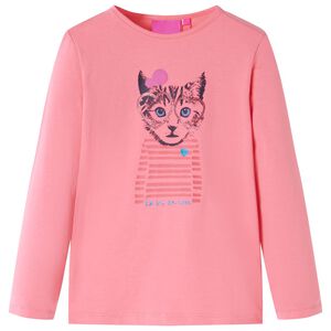Kindershirt met lange mouwen 104 roze