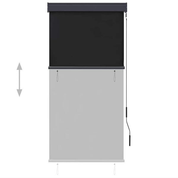 vidaXL Rolgordijn voor buiten 80x250 cm antraciet