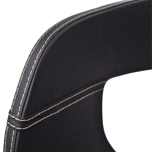 vidaXL Eetkamerstoelen 4 st gebogen hout en kunstleer zwart