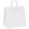 vidaXL Papieren zakken 50 st met hengsels 26x17x25 cm wit