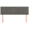 vidaXL Hoofdborden 144x5x78/88 cm fluweel donkergrijs