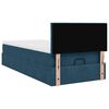 vidaXL Ottoman bed met matras en LED's 90x190cm fluweel donkerblauw