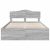 vidaXL Bedframe Grijs Sonoma 140 x 190 cm Massief grenenhout