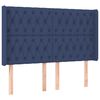 vidaXL Boxspring met matras en LED stof blauw 140x190 cm